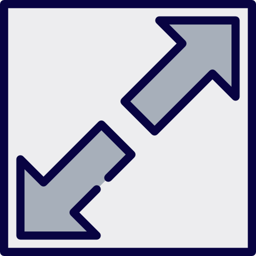 Full Screen, Fullscreen, Expand, Maximize, White Icon