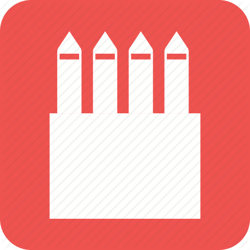 Box, Color, Paintbox, Pencil, School, Set, White Icon