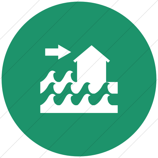 Flat Circle White On Aqua Ocha Humanitarians Disaster