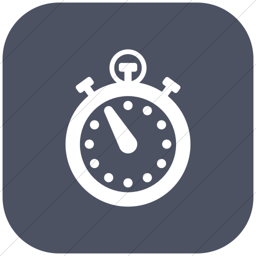 Flat Rounded Square White On Blue Gray Raphael