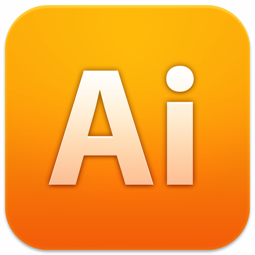 Illustrator White Icon