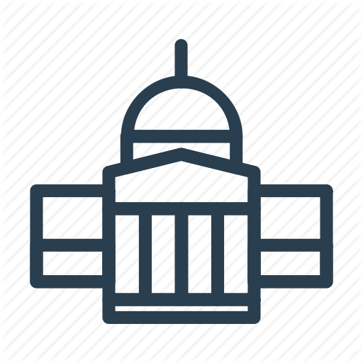 Administration, Building, Government, House, White Icon