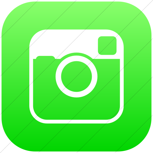 Flat Rounded Square White On Ios Neon Green Gradient