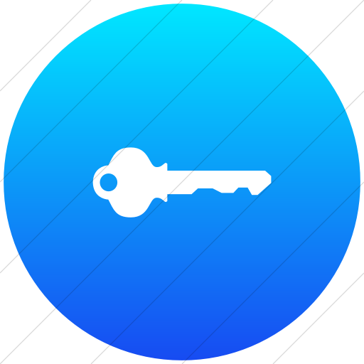 Flat Circle White On Ios Blue Gradient Classica House