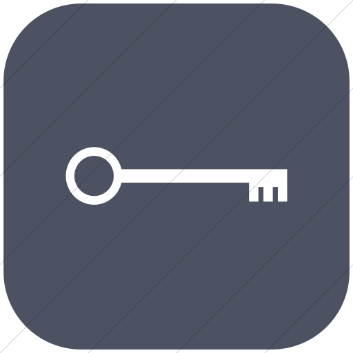 Flat Rounded Square White On Blue Gray Classica