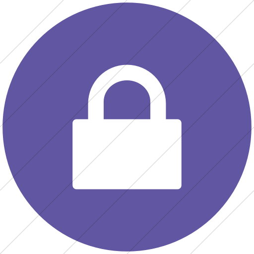 Flat Circle White On Purple Broccolidry Lock Icon