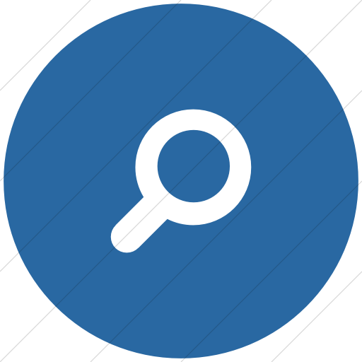 Flat Circle White On Blue Foundation Magnifying Glass