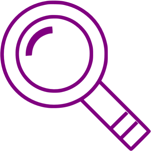 Purple Magnifying Glass Icon