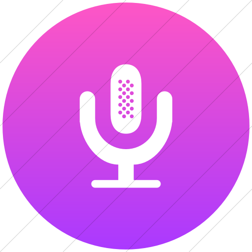 Flat Circle White On Ios Pink Gradient Broccolidry