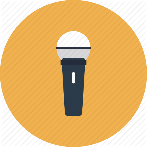 Microphone Voice Record Radio Mic Speech Flat Icon Symbol