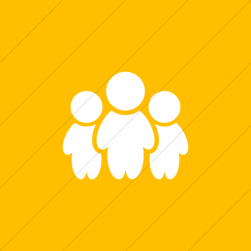 Flat Square White On Yellow Raphael People Icon