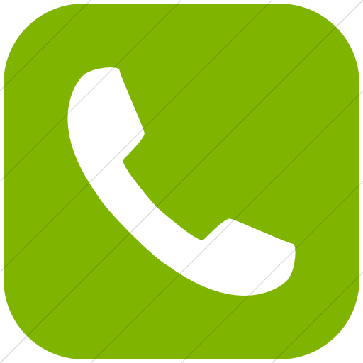 Flat Rounded Square White On Green Broccolidry Phone Icon