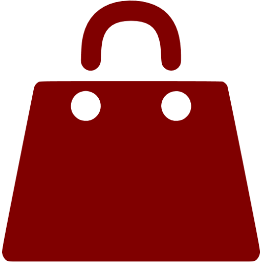 Maroon Shopping Bag Icon