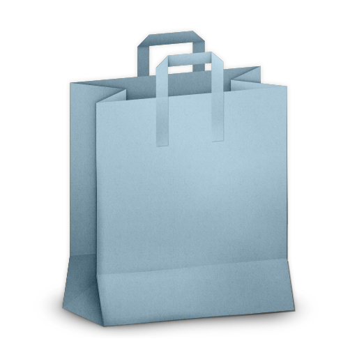 Paper Bag Blue Icon