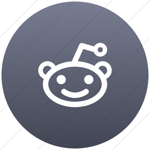 Flat Circle White On Blue Gray Gradient Social Media