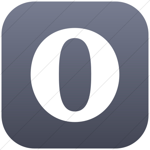 Flat Rounded Square White On Blue Gray Gradient Social