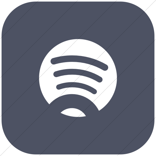 Flat Rounded Square White On Blue Gray Foundation