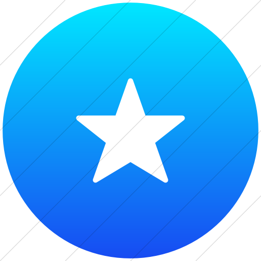 Flat Circle White On Ios Blue Gradient Foundation