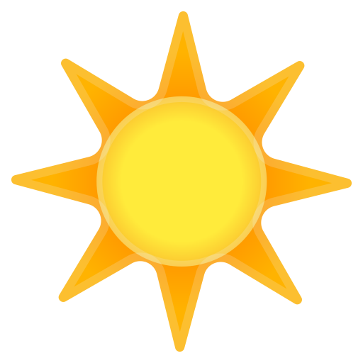 Sun Icon Noto Emoji Travel Places Iconset Google