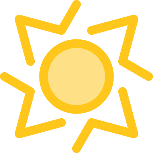 Sun Flat Gold Icon