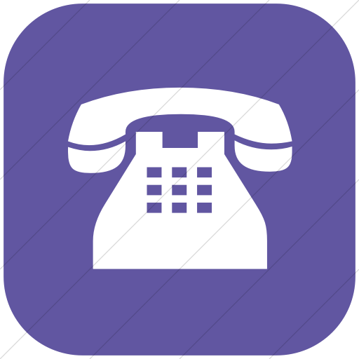 Flat Rounded Square White On Purple Classica