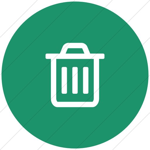 Flat Circle White On Aqua Bootstrap Font Awesome Trash