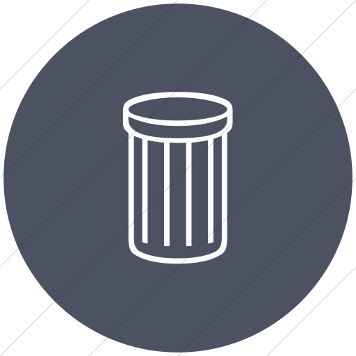 Flat Circle White On Blue Gray Classica Thin Striped