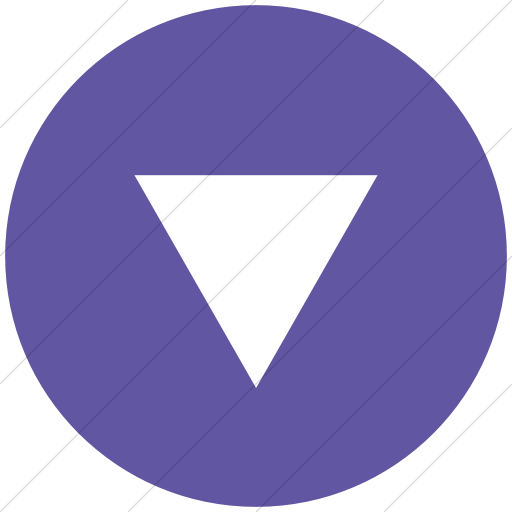 Flat Circle White On Purple Classic Arrows Triangle
