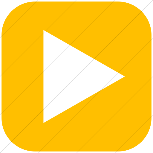 Flat Rounded Square White On Yellow Classic Arrows