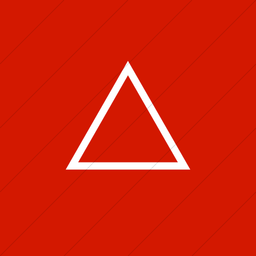 Flat Square White On Red Classic Arrows Triangle Clear