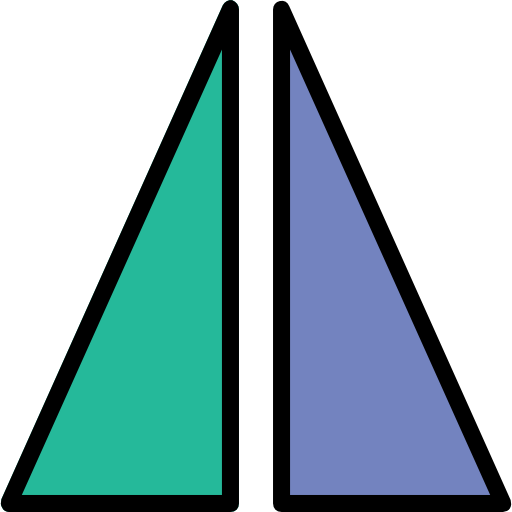 Opposite, Couple, Startup Icons, Two, Black And White, Left
