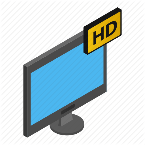 Display, Isometric, Monitor, Screen, Television, Tv, White Icon