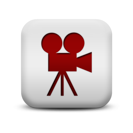 Matte Red And White Square Icon Indigitube