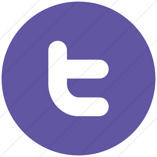Flat Circle White On Purple Raphael Twitter Icon