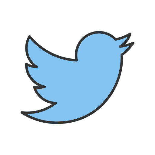 Twitter Filled Outline Icon
