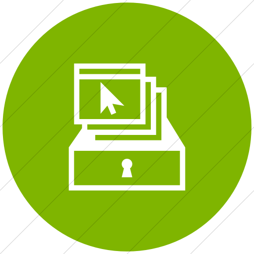 Flat Circle White On Green Iconathon Web Archive Icon