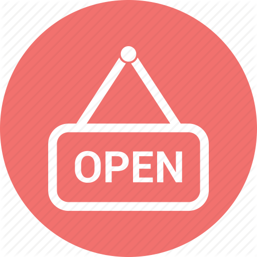 Open, Shop Open, We Are Open Icon