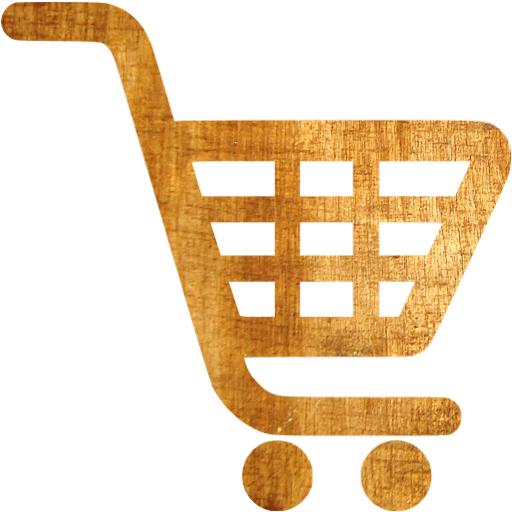Light Wood Shopping Cart Icon