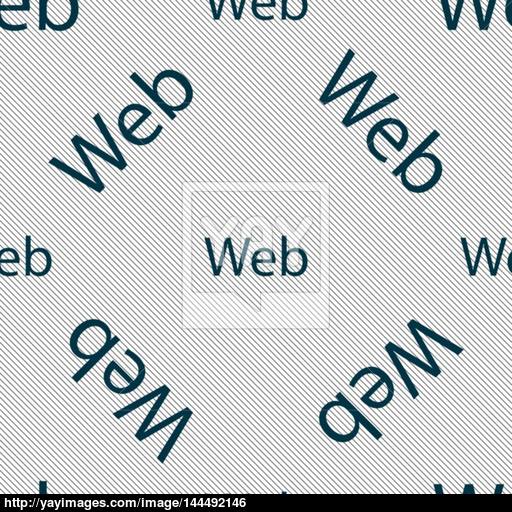 Web Sign Icon World Wide Web Symbol Seamless Pattern