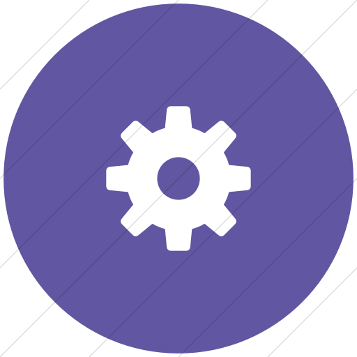 Flat Circle White On Purple Foundation Widget Icon