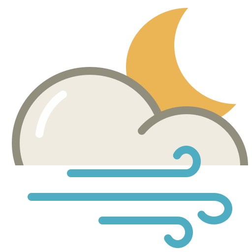 Wind, Night, Weather Icon Free Of Lovely Weather Part