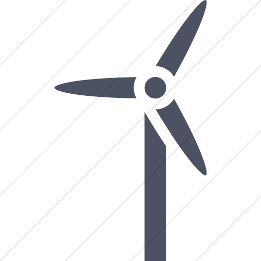 Simple Blue Gray Iconathon Wind Turbine Icon