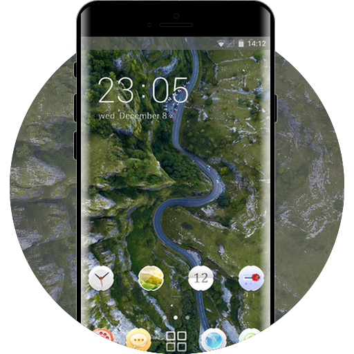 Winding Road Free Android Theme U Launcher