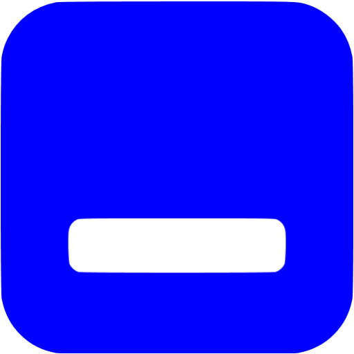 Blue Minimize Window Icon