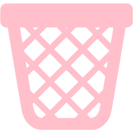 Pink Empty Trash Icon