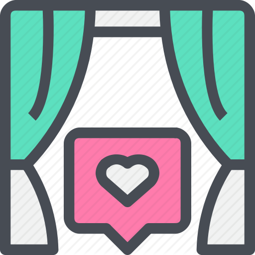 Curtain, Heart, Love, Wedding, Windows Icon