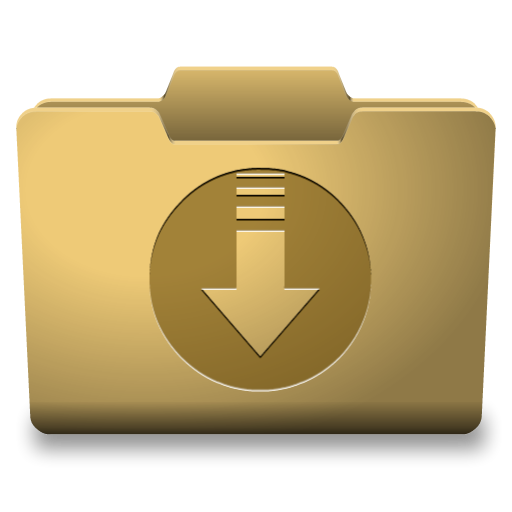 Yellow Downloads Icon