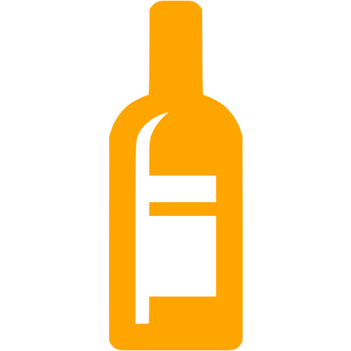Orange Wine Bottle Icon