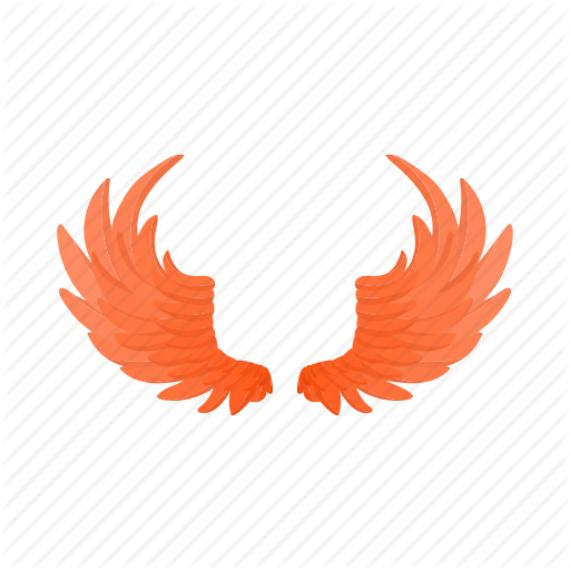 Background, Cartoon, Design, Fire, Fly, Pair, Wings Icon