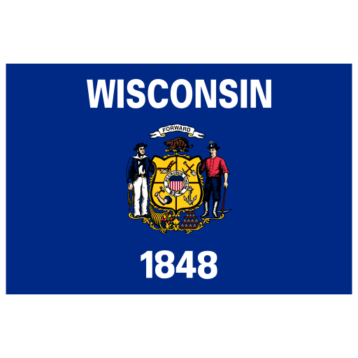 Us Wi Wisconsin Flag Icon